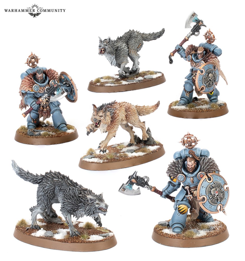 Games Workshop - Wolf Guard Terminators - Space Wolves - Warhammer 40K, Boîte De 5 Figurines à Monter